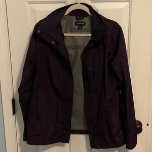 Lands' End Women's Dark Purple Utility Rain Jacket